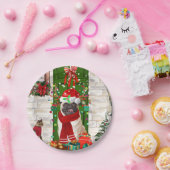Assiettes En Carton Carlin Chien Noël (Fête)