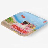 Assiettes En Carton Carlin Chien Saint-Valentin Coeurs de camion (Angulaire)