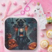 Assiettes En Carton Carlin équitation moto Halloween effroi (Fête)
