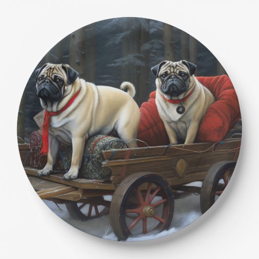 Assiettes En Carton Carlin Noël Festive Saison (Devant)