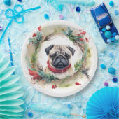Assiettes En Carton Carlin Noël Wreath Festive Pup (Fête)