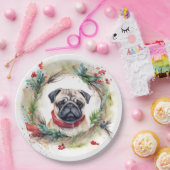 Assiettes En Carton Carlin Noël Wreath Festive Pup (Fête)