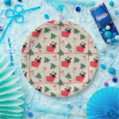 Assiettes En Carton Carlins de Noël amusants (Fête)