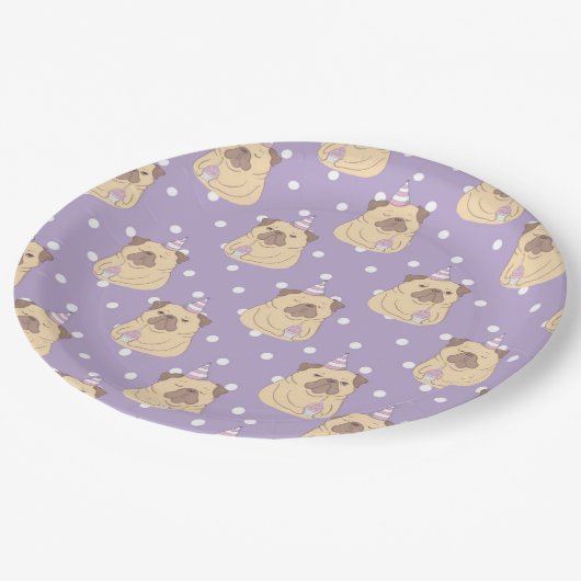 Assiettes En Carton Carlins mignons (Angle)