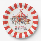 Assiettes En Carton Carnaval Cirque Spectacle & Animaux Fête d'Anniver (Devant)