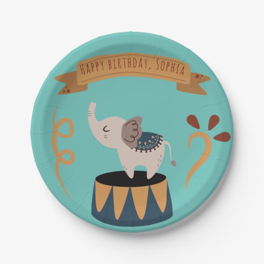 Assiettes En Carton Carnaval de Cute Pastel Thème d'anniversaire (Devant)