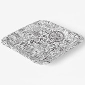 Assiettes En Carton Carnet de doodles alimentaires (Angulaire)