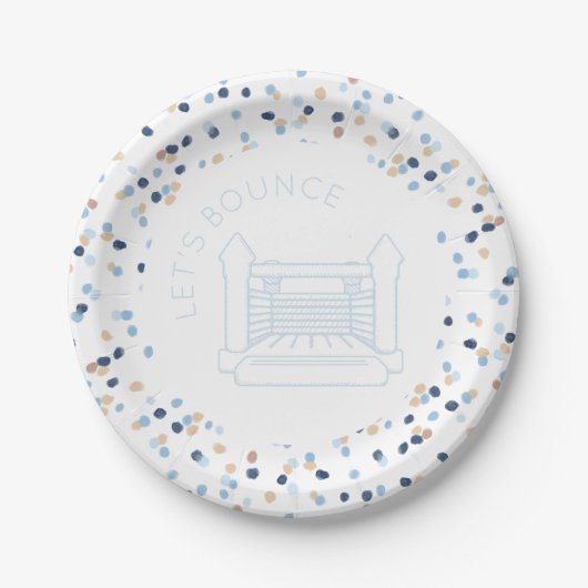 Assiettes En Carton Caroline Aquarelle Points Bounce House Papier Plaq (Devant)