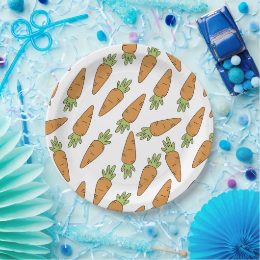 Assiettes En Carton Carottes (Fête)