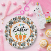 Assiettes En Carton Carottes de Pâques (Fête)