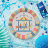 Assiettes En Carton Carousel Cirque Plaques d'anniversaire (Fête)