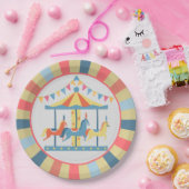 Assiettes En Carton Carousel Cirque Plaques d'anniversaire (Fête)