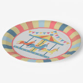 Assiettes En Carton Carousel Cirque Plaques d'anniversaire (Angle)