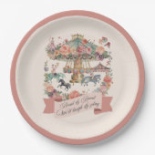 Assiettes En Carton Carousel Horse Carnaval Fête d'anniversaire (Devant)