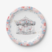 Assiettes En Carton Carousel Wonderland Rose (Devant)