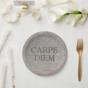 Assiettes En Carton Carpe Diem Plaques en pierre