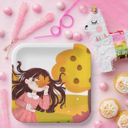 Assiettes En Carton Carré bon thanksgiving (Fête)