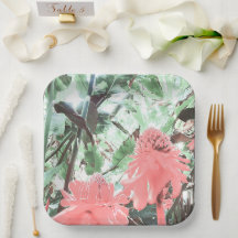 Carré de mariage du jardin de pêche tropicale