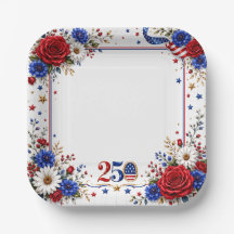 Carré Floral Patriotique Élégant pour le 250e Anni