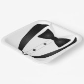 Assiettes En Carton Carré officiel Tuxedo (Angulaire)