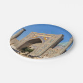 Assiettes En Carton Carré Registan au coucher du soleil - Samarkand, O (Angle)