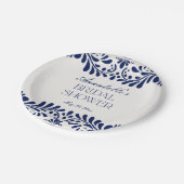 Assiettes En Carton Carreaux bleu Talavera Espagne Fiesta Fête des mar (Angle)