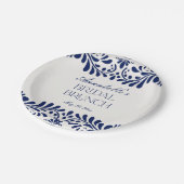 Assiettes En Carton Carreaux bleu Talavera Espagne Fiesta Fête des mar (Angle)