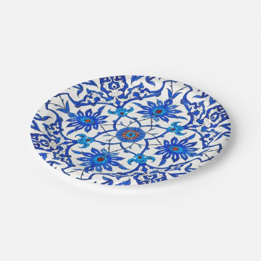 Assiettes En Carton Carrelage chinois Art Nouveau - Cobalt Bleu & Blan (Angle)