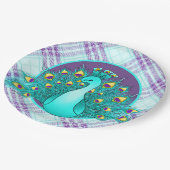 Assiettes En Carton Carrelage de la soirée Cute Peacock (Angle)