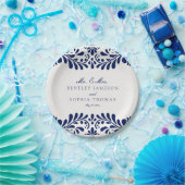 Assiettes En Carton Carrelage Talavera bleu Espagne Mariage Fiesta (Fête)