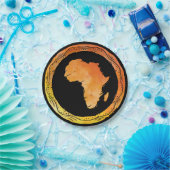 Assiettes En Carton Carte Afrique (Fête)