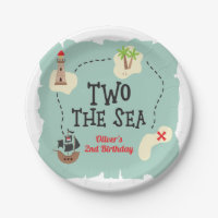 Carte au trésor pirate deux à la mer 2e anniversai