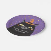 Assiettes En Carton Carte Chat Noir Halloween (Angle)