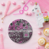 Assiettes En Carton Carte circuit imprimé circuit imprimé circuit viol (Fête)