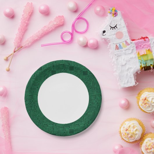 Assiettes En Carton Carte de circuit informatique (Fête)