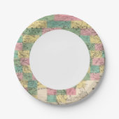 Assiettes En Carton Carte de l'Asie (Devant)