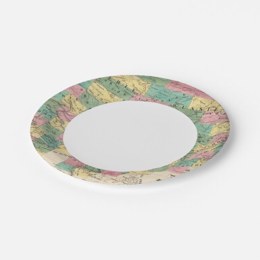 Assiettes En Carton Carte de l'Asie (Angle)