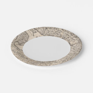 Assiettes En Carton Carte de l'Empire britannique en Amérique Feuille 