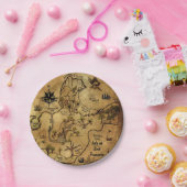 Assiettes En Carton Carte de trésor de pirate (Fête)