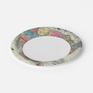 Assiettes En Carton Carte Des États-Unis, Du Canada, Du Mexique