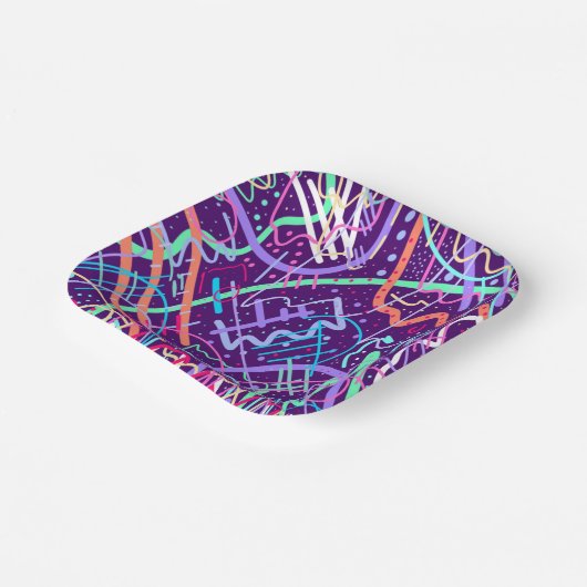 Assiettes En Carton Carte des étoiles (Angulaire)