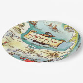 Assiettes En Carton Carte du Cap Cod MA  (Angle)
