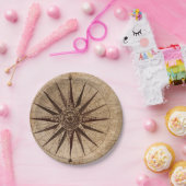 Assiettes En Carton Carte du compas (Fête)