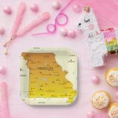 Assiettes En Carton Carte Du Missouri (Fête)