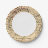 Assiettes En Carton Carte du monde classique (Devant)