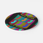 Assiettes En Carton Carte du New Jersey (Angle)