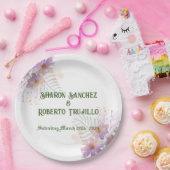 Assiettes En Carton Carte Fleur sauvage violette (Fête)