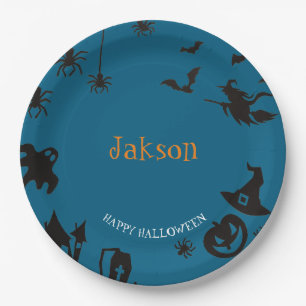 Assiettes En Carton Carte Halloween Nom Plaques papier - Personnel
