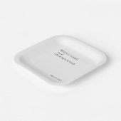 Assiettes En Carton Carte minimaliste moderne simple Mariage (Angulaire)