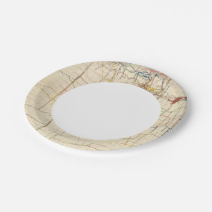 Assiettes En Carton Cartes des mines de charbon numéro VI